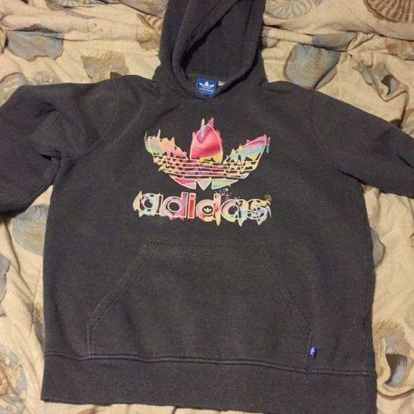 adidas graphic long sleeve hoodie